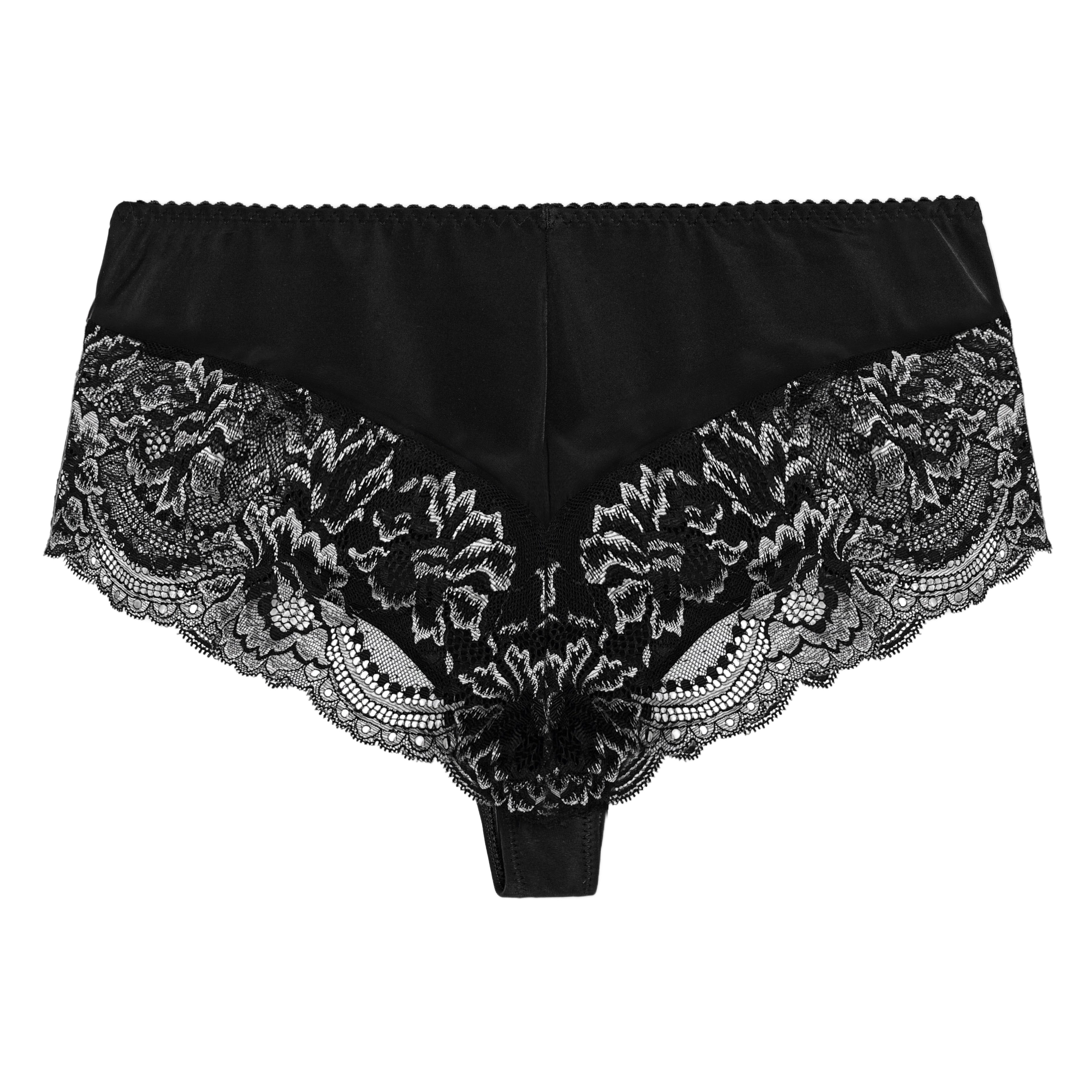 Silver Night Luxury-String Schwarz/Silber